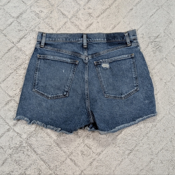 Abercrombie & Fitch Shorts Womens 30 Blue High Rise Mom Distressed 4” Cutoff - Picture 7 of 7